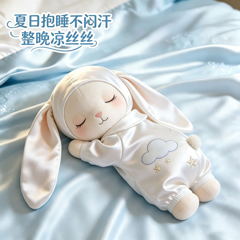 Ice Silk Pillow Rabbit Doll Children's Comfort Toy 10-Year-Old Girl Birthday Gift Girls' Sleeping Leg-Hugging Doll Ice Silk Pillow Rabbit Doll Children's Comfort Toy 10-Year-Old Girl Birthday Gift Girls' Sleeping Leg-Hugging Doll