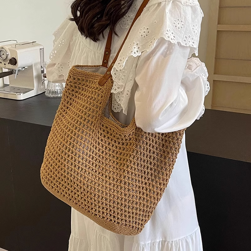 Handmade Knitted Bag Yarn Crochet DIY Material Kit Knitted Gift 2025 Strands Hollow Waffle Large Capacity Bag Handmade Knitted Bag Yarn Crochet DIY Material Kit Knitted Gift 2025 Strands Hollow Waffle Large Capacity Bag