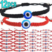 Blue Evil Eye Red Bracelet Women Men 7 Knot Lucky Handmade