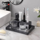 Swiss Joico High-End Mouthwash Cup, Household Glass Toothbrush Cup, Light Luxury Couple's Wash Cup and Storage Rack Set