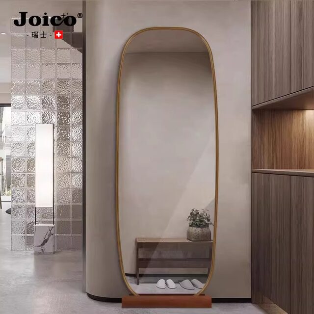 Swiss Joico Luxury Floor-Standing Full-Length Mirror for Home Use with Base, Dressing Mirror for Bedroom, High-Definition Mirror for Women, Fitting Mirror