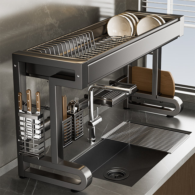 Swiss Joico Kitchen Sink Rack Above the Sink Dish Rack Multi-Functional Stainless Steel Storage Drain Rack