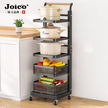 Swiss Joico Kitchen Pot Rack Multi-Layer Storage Rack Floor-Standing Household Multi-Functional Mobile Pot Storage Rack