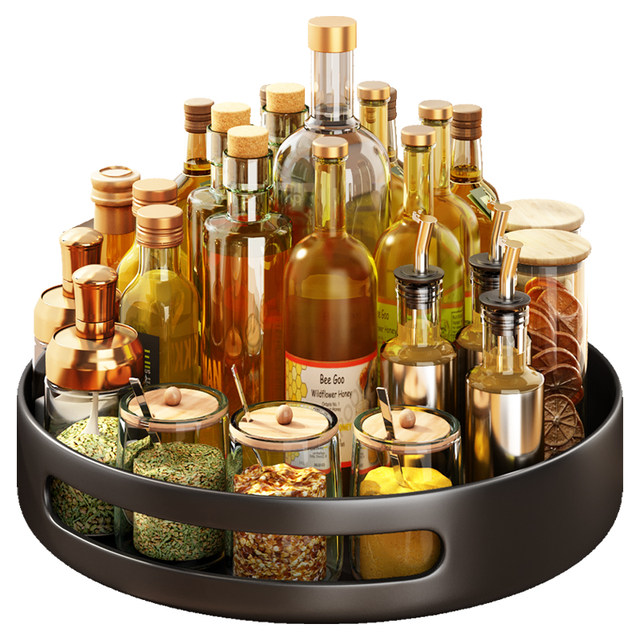 Swiss Joico Kitchen Rotatable Spice Rack Condiment Corner Oil Salt Sauce Vinegar Multifunctional Storage