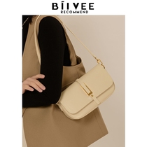 Belle BIIVEE simple one-shoulder armpit bag high-end tofu bag light luxury texture womens bag one-shoulder cross-body bag