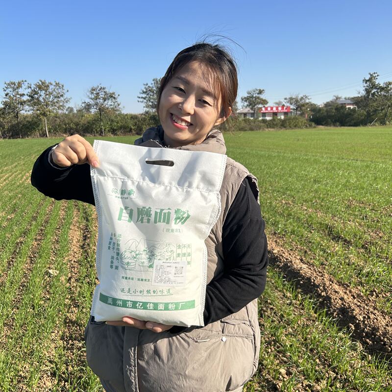 Quiet Rural Self-Milled Flour 70 Powder 80 Powder Whole Wheat Flour Fine Flour Household All-Purpose Flour for Buns Dumplings Steamed Buns Small