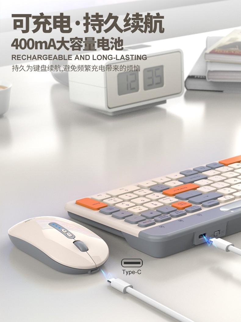 Viper K100 Bluetooth Wireless Keyboard and Mouse Set for Laptop Tablet iPad Xiaomi Lenovo Universal Silent