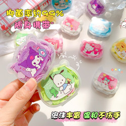 Sanrio disposable portable soap flakes sterilizing hand soap flakes hand soap flakes disinfectant antibacterial soap paper