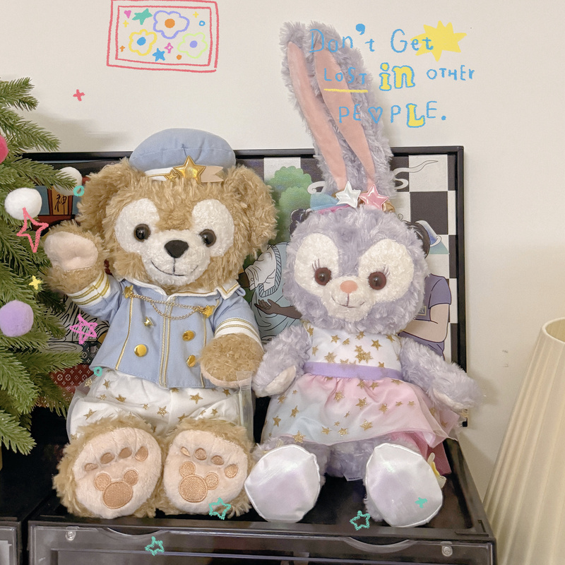 Wedding Plush Dolls Duffy Bear and Shelliemay, Starry Dream Series, in Suits, Wedding Dresses, and Festive Attire