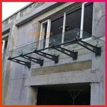 Glass point type T door head curtain wall corbels claws I-beam H-shaped bracket canopy thickened steel frame custom-made overhead beam