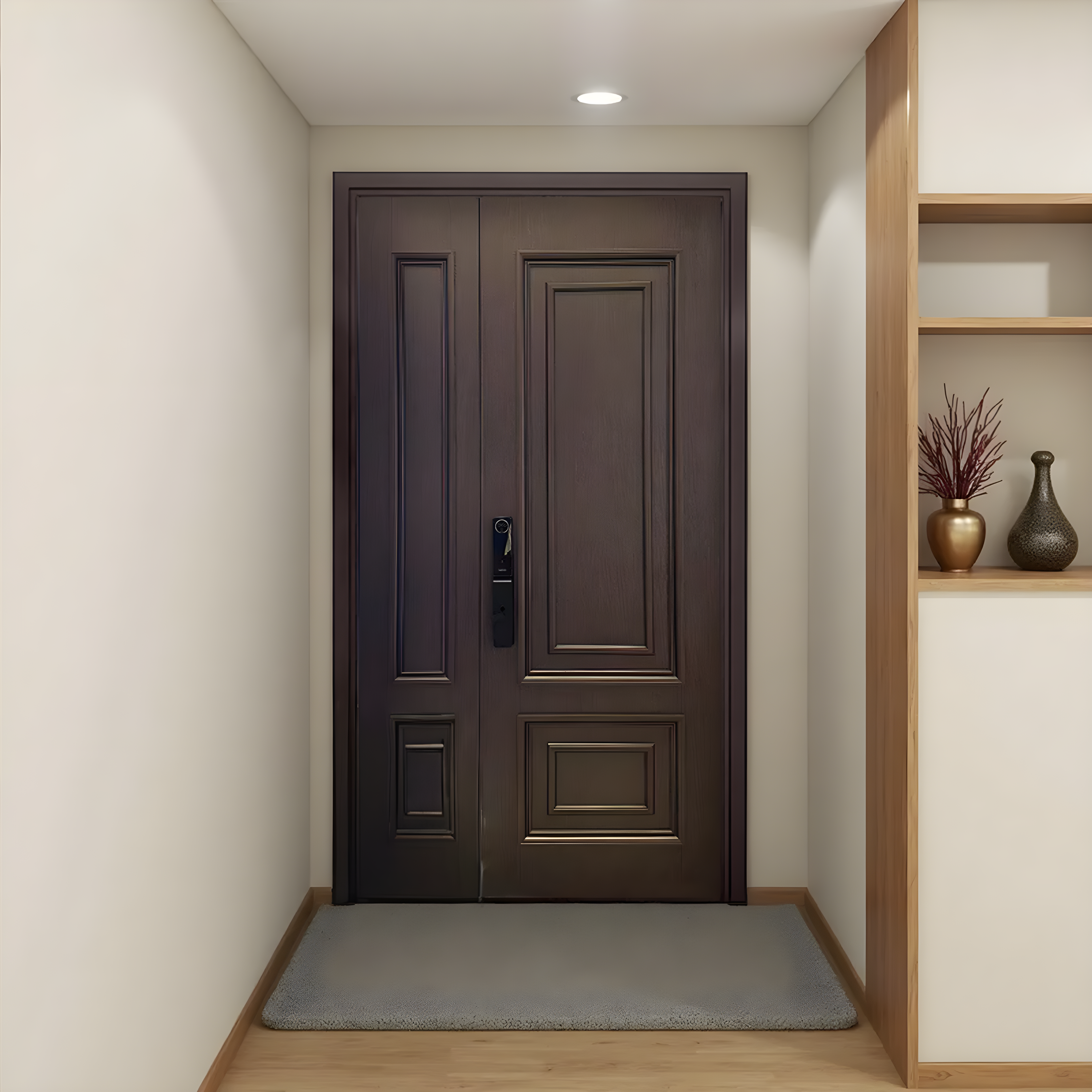 甲级防盗门进户门铝合金入户门双开大门家用大门别墅花园门子母门