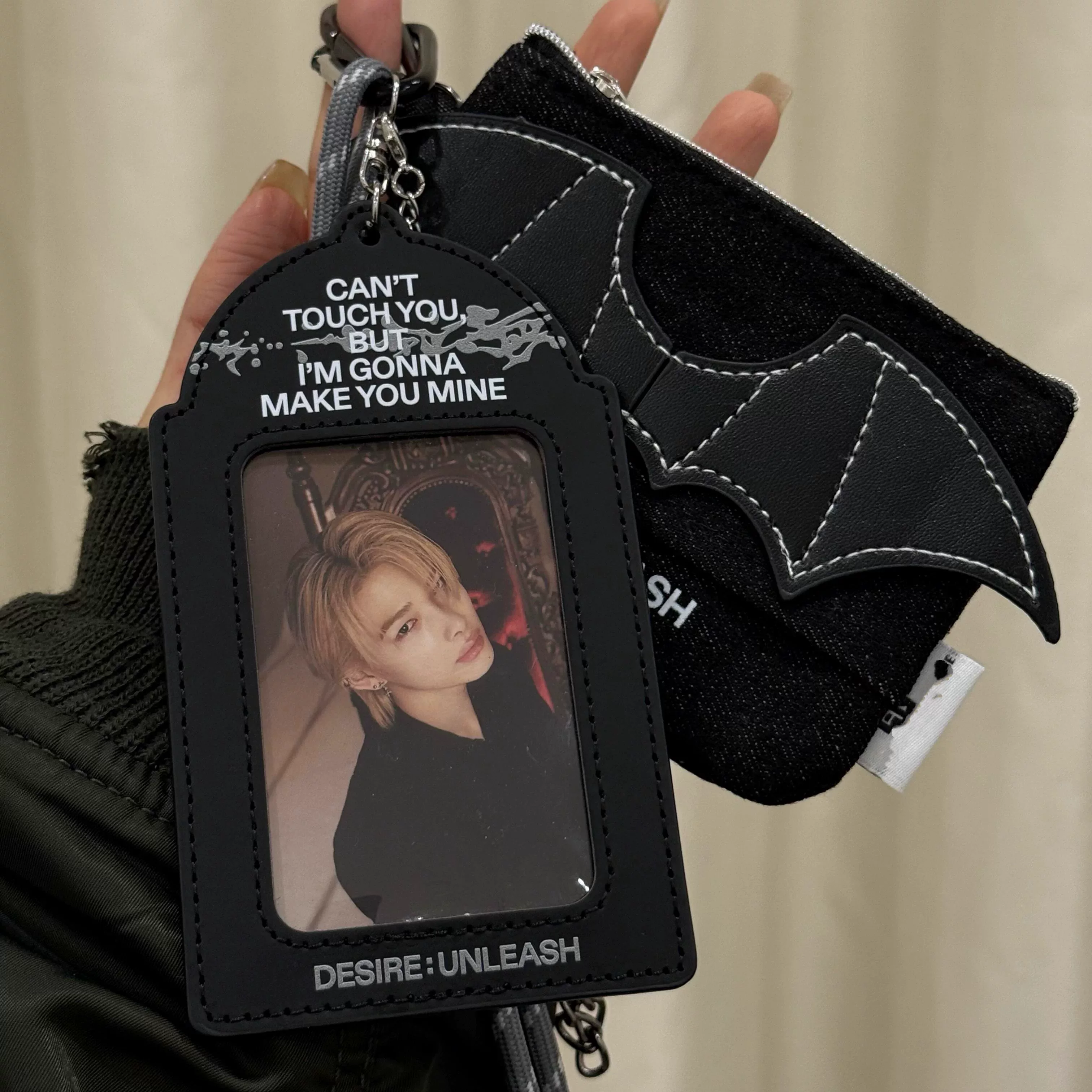 [enhypen3 Polaroid idol chasing mini card storage case backpack pendant]