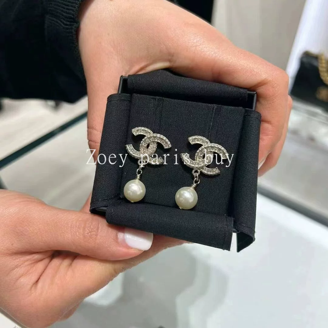 Классические жемчужные серьги Chanel, подвеска