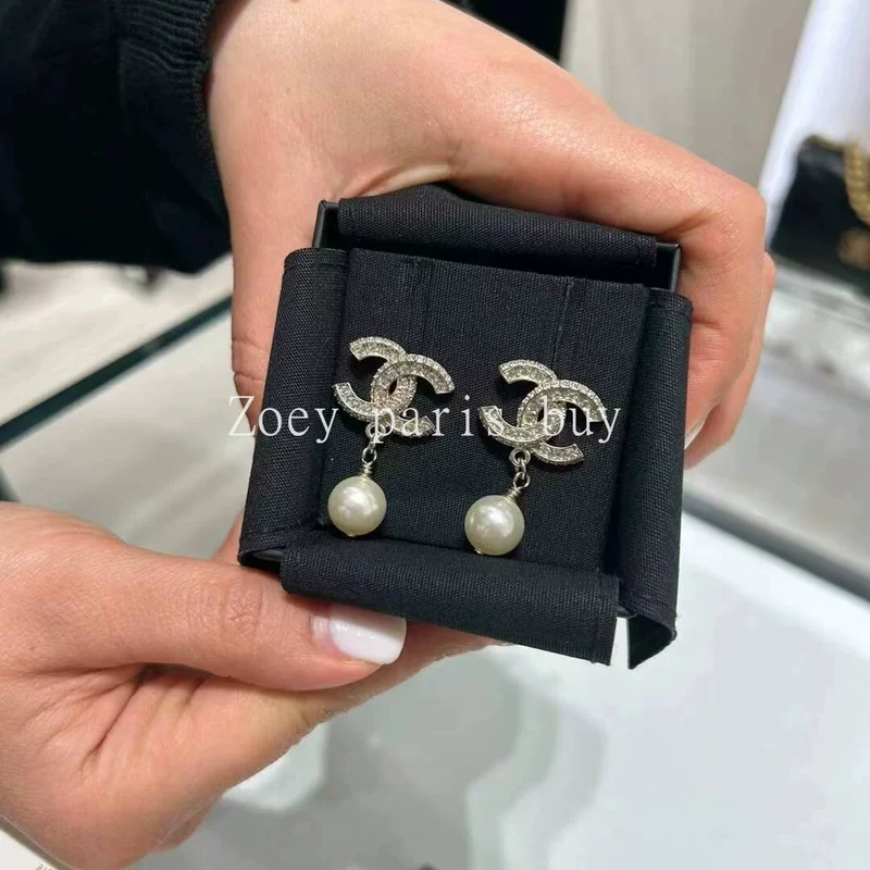 Классические жемчужные серьги Chanel, подвеска
