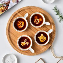 Kitchen tableware embossed ceramic seasoning plate Mini cute