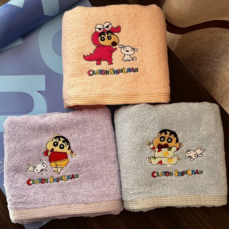 Authentic Street-Style Crayon Shin-Chan Pure Cotton Towel, Household Wrap Towel, Children's Bath Towel, Adult Men's and Women's Soft and Absorbent Towel