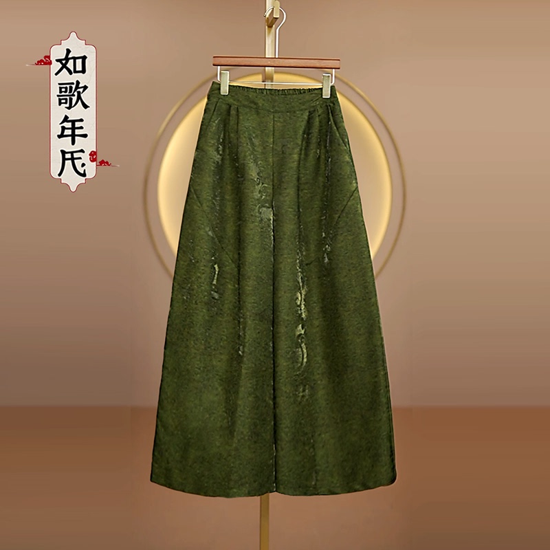 Confidence - Song of the Times New Chinese Style 2026 Spring New Wide-Leg Pants Retro Fashion Casual Loose Bloomer Pants