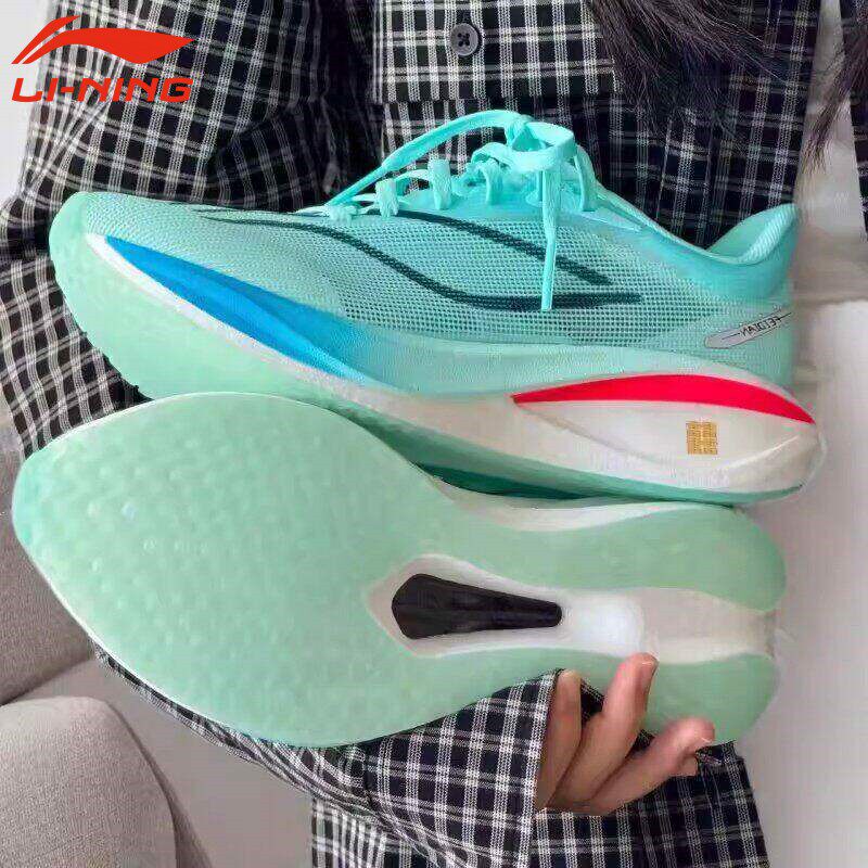 2026 Li-Ning Outdoor·Sufei Electric 5C Running Shoes Carbon Plate Shock Absorption Rebound Ultra-Light Running Shoes Student Physical Exam Shoes