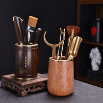 Ebony brass tea clip cup wash clip Kung Fu tea tweezers tea cup clip tea leaf clip tea ceremony six gentlemen tea set
