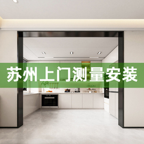 Suzhou stainless steel door cover extremely narrow edge wrapping door frame decoration strip set to do door-to-door measuring installation