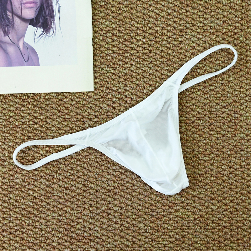 Men's Thong Underwear, Sexy and Fashionable, Trendy Men's Personalized Low-Rise U-Convex Thin Slim-Fit Slightly Elastic Briefs