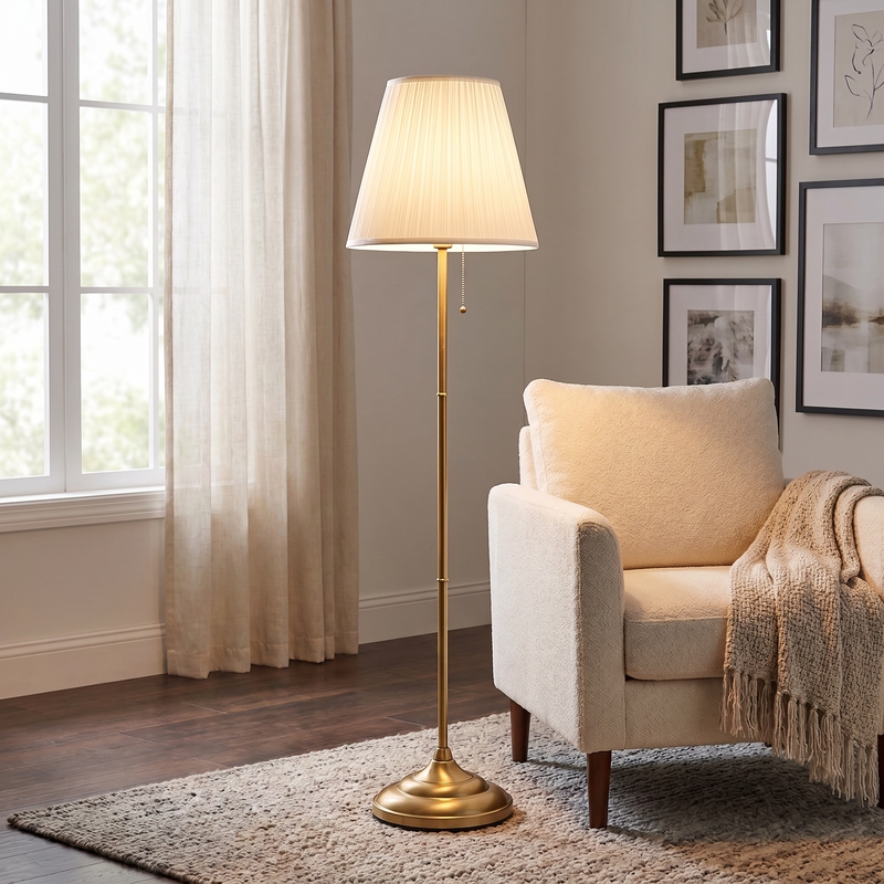 Swedish Imported Vertical Floor Lamp, Retro Living Room and Bedroom, High-End French Sofa Corner, Wabi-Sabi Style Bedside Table Lamp