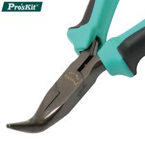 Taiwan Proskit PM-755 5-inch two-color mini toothed curved nose pliers curved nose pliers