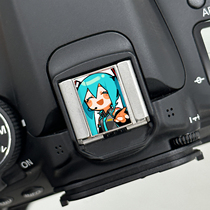 (Silver Hatsune Hot Shoe Cover) Suitable for Sony Fuji Nikon and Canon Metal Handmade Protective Hot Shoe Cover