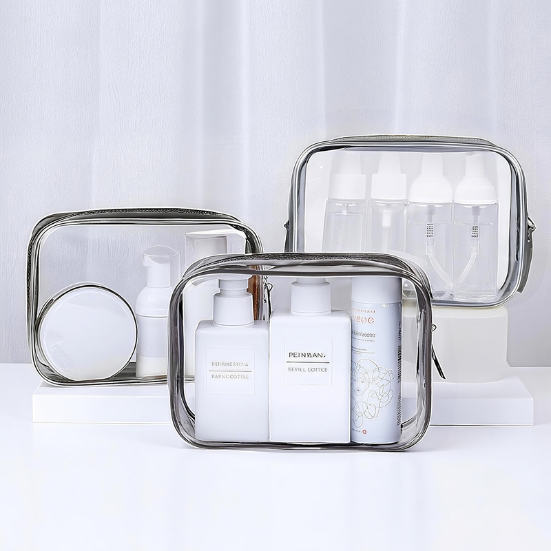Transparent Cosmetic Bag, Travel Portable Storage Bag, Waterproof Cosmetic Storage Bag, Boarding Bag, Toiletry Bag, Women's Storage Bag Transparent Cosmetic Bag, Travel Portable Storage Bag, Waterproof Cosmetic Storage Bag, Boarding Bag, Toiletry Bag, Women's Storage Bag