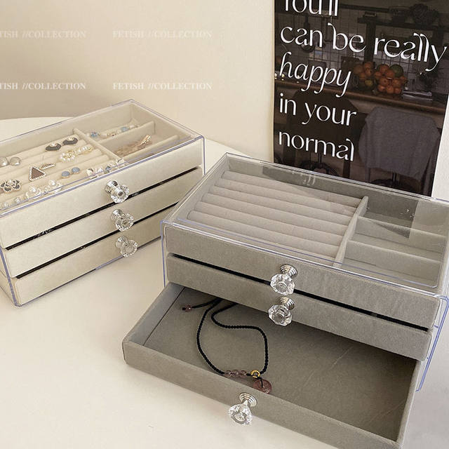 Jewelry Storage Box with Large Capacity for Earrings, Ear Studs, Necklaces, and Accessories, High-End and Exquisite, 2025 New Model Jewelry Box