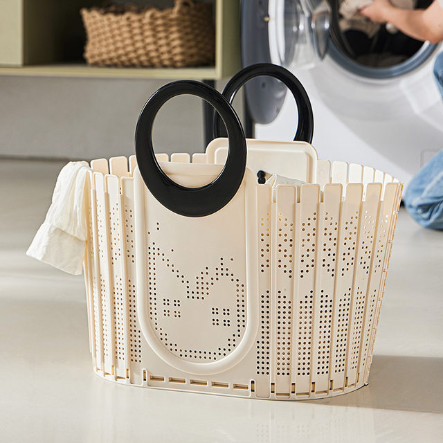 Dirty Clothes Basket for Home Bathroom, Foldable, High-Looking, Large-Capacity Laundry Basket, Dirty Clothes Storage Basket