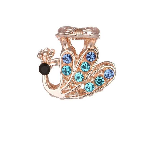 1 Piece Korean Style Small Claw Clip Hairpin Bangs Clip Rhinestone Top Clip Hair Accessory Adult Hair Ornament Hairpin for Women