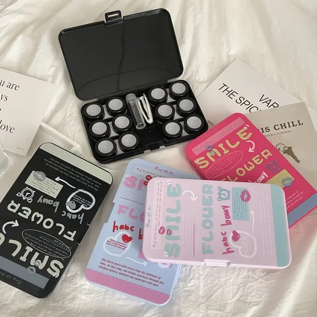 Cute Kitty Multi-Pack Contact Lens Case Storage ins Style Girly Large Capacity Portable Transparent Contact Lens Box