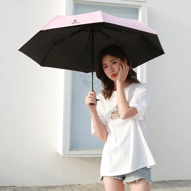 Japanese Thumb Umbrella, Japanese-Style Super Mini, Dual-Use for Sun and Rain, Compact, Ultra-Light, Sun Protection, Ultra-Fine, Lightweight Pencil Umbrella