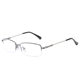 Myopia Glasses 100-2000 Degrees, Resin Lenses for Men and Women, Metal Frame, Finished Myopia Glasses, Half-Rim Glasses, Comes with a Glasses Case