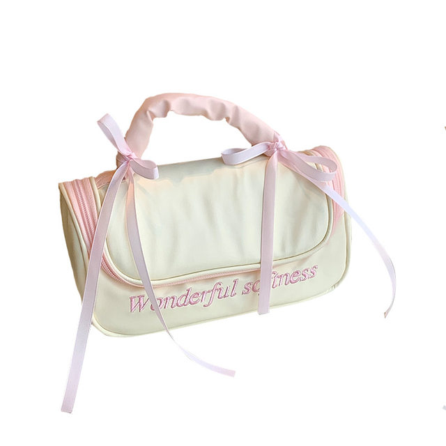 Cosmetic Bag Women's Large Capacity Satchel 2024 New Classy ins Travel Toiletries and Skin Care Product Storage Bag Satchel