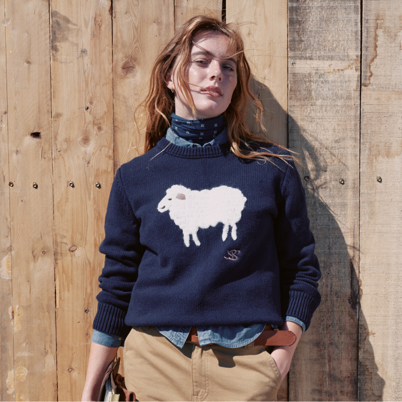 Swaysway “Winter Pasture” Fun and Cute Lamb Wool Retro Pullover Sweater for Women, Autumn and Winter Lazy Style Swaysway “Winter Pasture” Fun and Cute Lamb Wool Retro Pullover Sweater for Women, Autumn and Winter Lazy Style