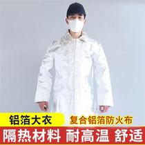 Aluminum foil protective clothing aluminum foil reverse wear apron high temperature resistant fireproof coat fireproof apron 1000 degree protective clothing