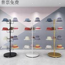 Motorcycle helmet display rack cap floor-standing hanger workshop construction site hat holder sun hat storage rack with wheels