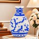 Blue and white porcelain vase building block ornaments puzzle building block toys Jingdezhen ceramic vase flower arrangement entrance decoration