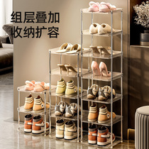 Installation-free multi-layer shoe rack pet stainless steel strong and durable shoe storage shoe cabinet entry door simple storage rack