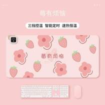 Desk mat office student writing constant temperature computer desk mat mouse pad warm heating left switch pad heating