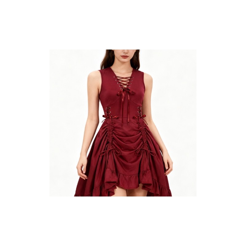 New Victorian Era Women's Dress Renaissance Cosplay Multi-Layered High-Waisted Retro Dress