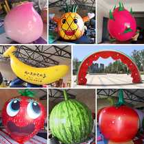 Inflatable fruit inflatable vegetable watermelon pineapple strawberry peach glowing cartoon model farm outdoor activities customization