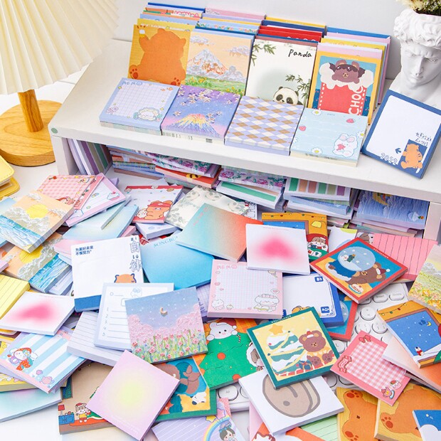 Cute Wish-Making Sticky Notes Blind Box, Brand New, Sticky Note Pad for Students, ins Memo Pads, Tear and Stick as Needed