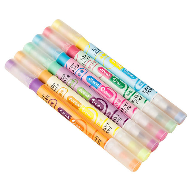 Stackable Dual-Tip Highlighter Pens, High-Quality Fluorescent Markers for Students, Colorful Highlighters for Highlighting Key Points and Taking Notes