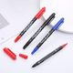 Double-Ended Marker Pen, Art-Specific, for Elementary School Students' Drawing, Black Oil-Based, Dual-Tip, Quick-Drying, Waterproof