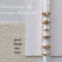 M Monologue handmade natural freshwater pearl ring Baroque irregular niche retro style high-end design