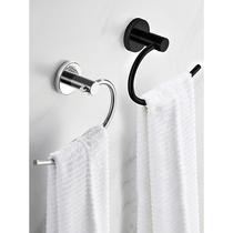 Towel ring no punching 304 stainless steel bathroom towel hanging ring Nordic light luxury bathroom ring hand towel ring