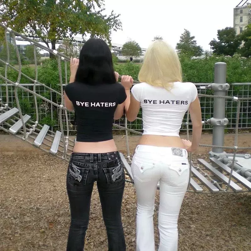 Y2K готические короткие сексуальные топы, обтягивающие ткани, топ Tee